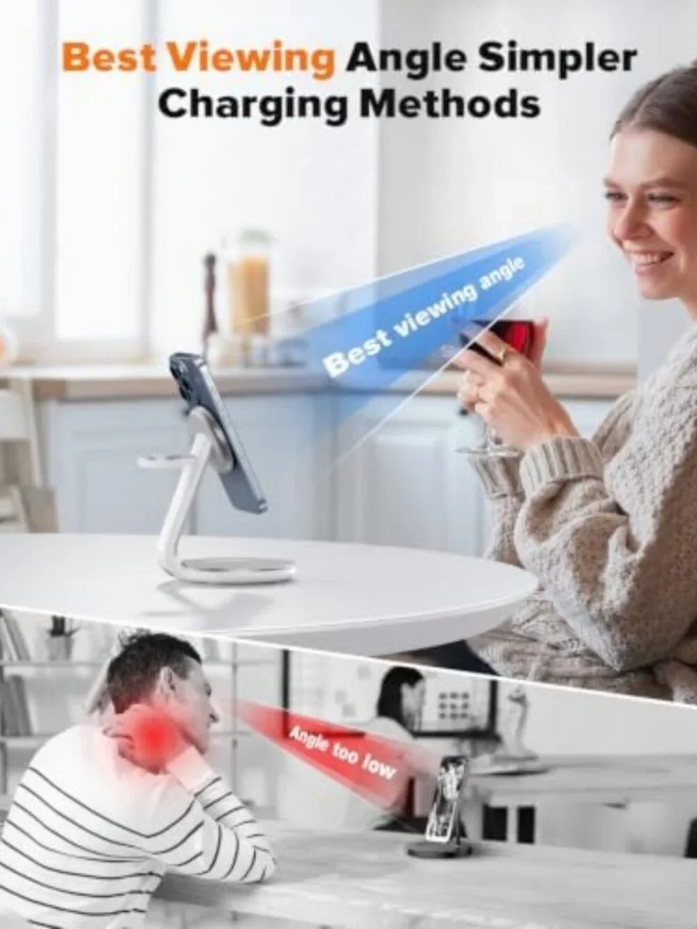 3-in-1 Wireless Charging Station for Magsafe, Fast Charge for Phone